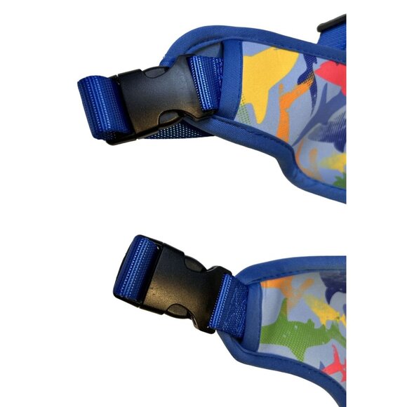 Heart to Tail Reversible No Pull Adjustable Small Pet Harness Shark/Stripe Print - Picture 5 of 7